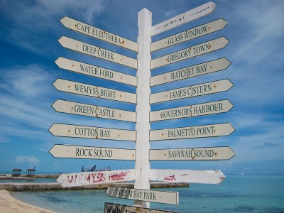signpost - Tarpum Bay, Eleuthera