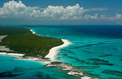Lighthouse Beach from the air