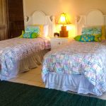 Upstairs bedroom with twin beds