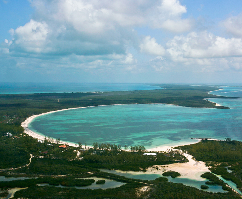 Winding Bay from the air